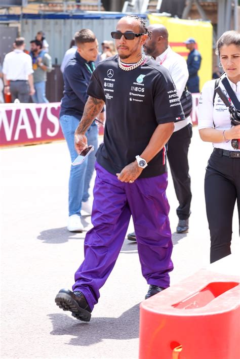 Lewis Hamilton Pops in Prada & Boots at Formula 1 Monaco 